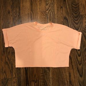 LA boxy cropped crew tee